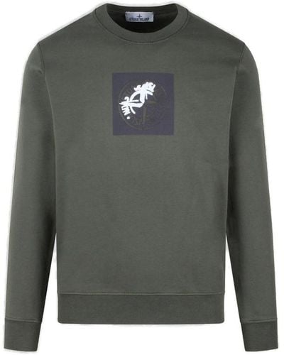 Stone Island Industrial One Print Sweatshirt - Grey