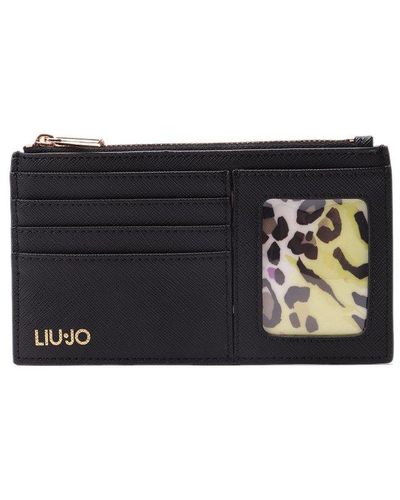 Liu Jo Logo-stamp Zipped Card Holder - Black