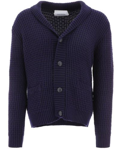 Tagliatore King Buttoned Knitted Cardigan - Blue