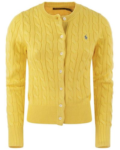 Polo Ralph Lauren Pony Embroidered Knit Cardigan - Yellow