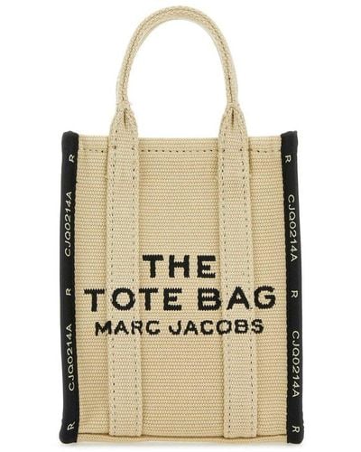 Marc Jacobs 'The Phone Tote' Tote Bag With Logo Lettering - Natural