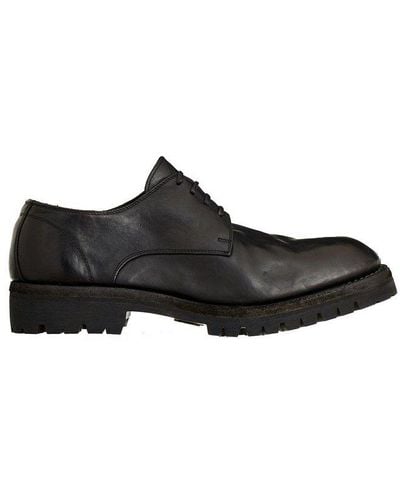 Guidi 792v Round Toe Derby Shoes - Black
