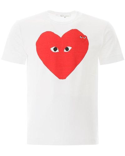 COMME DES GARÇONS PLAY Comme Des Garçons Play Heart Printed T-shirt - Red