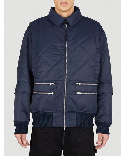 Helmut Lang Diamond Padded Jacket - Blue