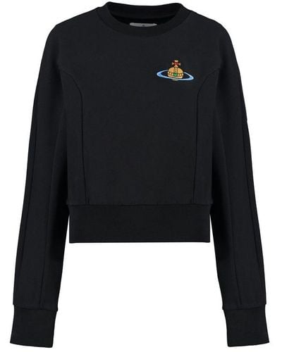 Vivienne Westwood Orb Embroidered Crewneck Sweatshirt - Black