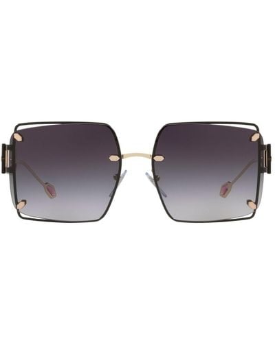 BVLGARI Square Frame Sunglasses - Black