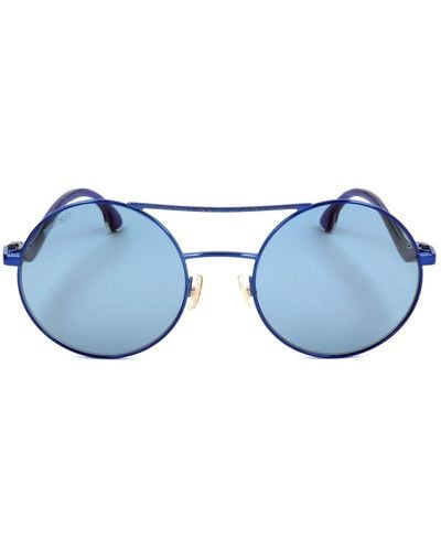 Jimmy Choo Round Frame Sunglasses - Blue