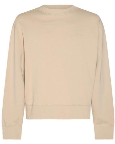 Ami Paris Paris Logo Embroidered Crewneck Sweatshirt - Natural