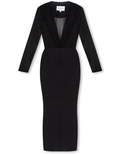 Alaïa Hooded Dress - Black