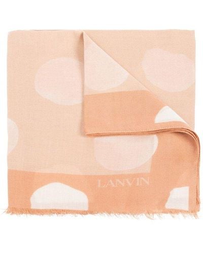 Lanvin Scarf With Polka Dot Pattern - Pink
