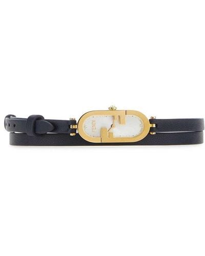 Fendi O'lock Oval Double-strap Watch - Black