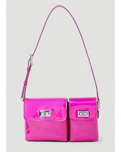 BY FAR Baby Billy Iridescent Shoulder Bag - Pink