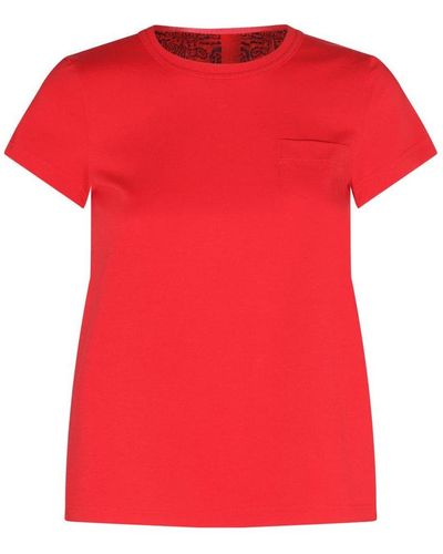 Sacai Paisley-printed Crewneck T-shirt - Red