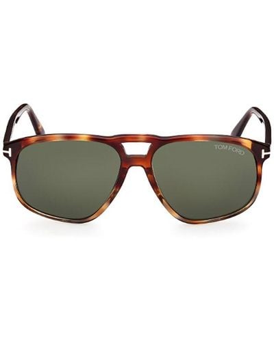 Tom Ford Navigator Frame Sunglasses - Green