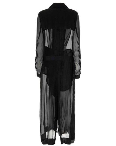 Ann Demeulemeester Georgine Trench Coat - Black