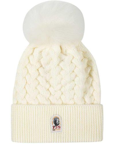 Parajumpers Knitted Beanie With Pom-pom - White