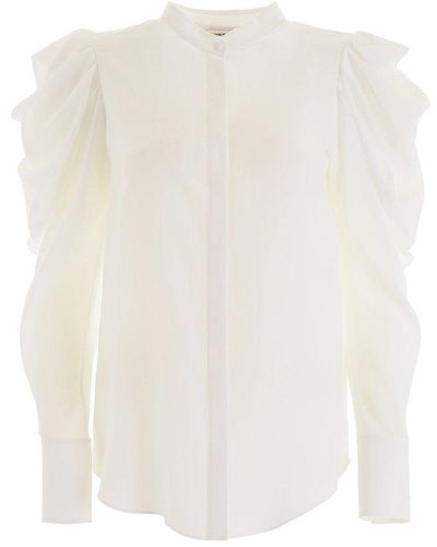 Alexander McQueen Shirt With Draped Sleeves - White