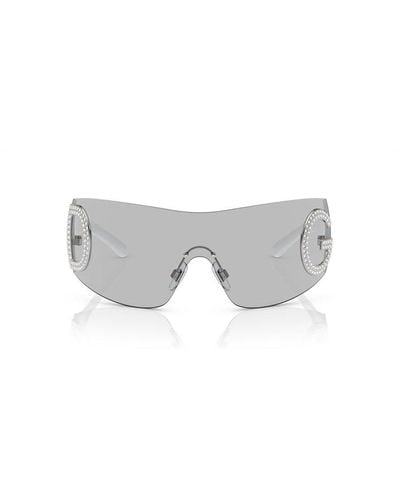 Dolce & Gabbana Shield Frame Sunglasses - Gray