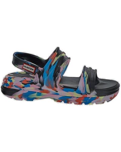 HUNTER Foam Marble Sandals - Blue