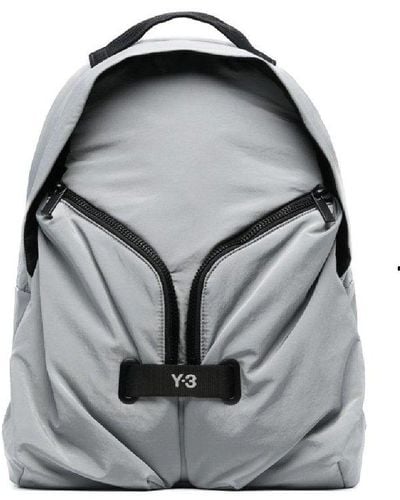 Y-3 Asymmetrical V Zip-fastening Backpack - Gray