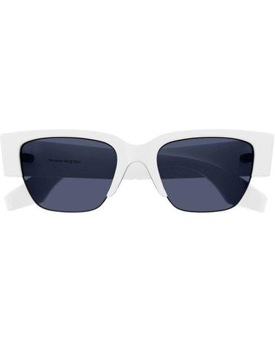 Alexander McQueen Rectangular-frame Sunglasses - Blue