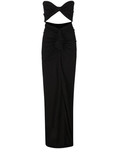 Saint Laurent Cut-out Strapless Dress - Black