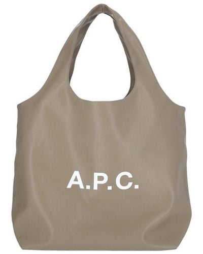 A.P.C. 'ninon' Tote Bag - Gray