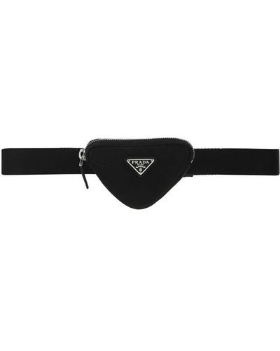 Prada Pouch Detail Belt - Black