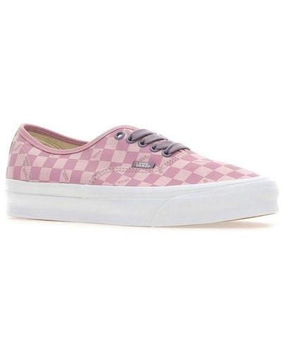 Vans Check-printed Lace-up Trainers - Pink