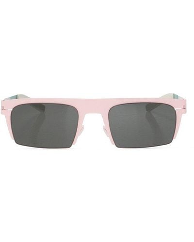 Mykita X Bernhard Willhelm Rectangular Frame Sunglasses - Pink