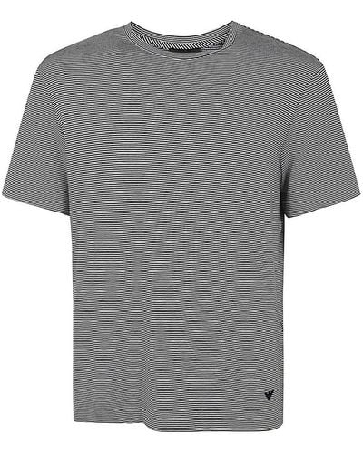 Emporio Armani Logo-embroidered Crewneck Striped T-shirt - Grey