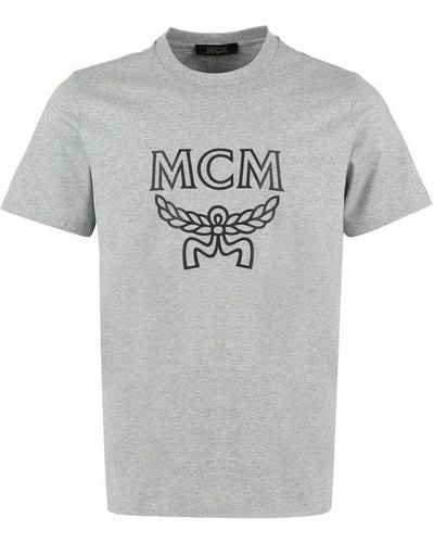 MCM Logo Cotton T-shirt - Gray