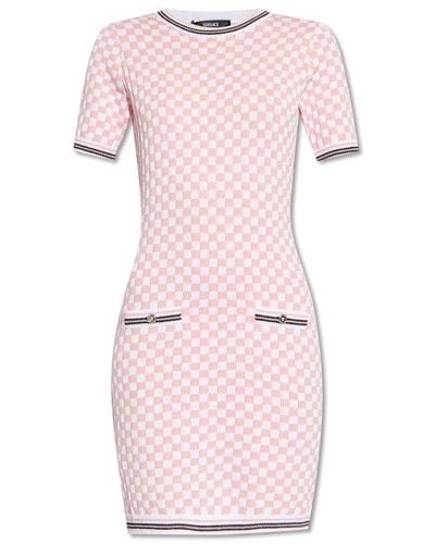 Versace Patterned Dress, - Pink