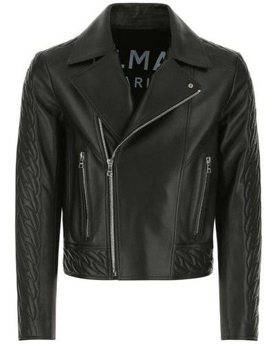 Balmain Nappa Leather Jacket - Black