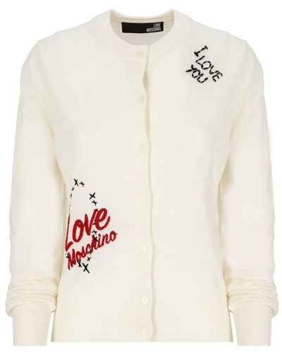 Love Moschino Wool Cardigan - White