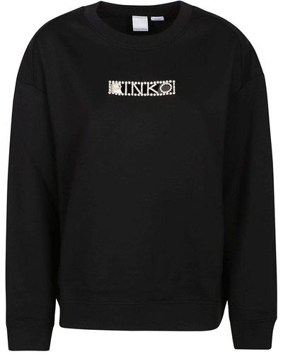 Pinko Logo Embellished Sweatshirt - Black