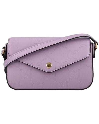 Gucci GG Super Mini Shoulder Bag - Purple