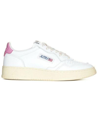 Autry Women Medalist Low Leather Trainers - White