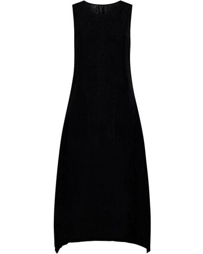 Uma Wang Crewneck Sleeveless Midi Dress - Black
