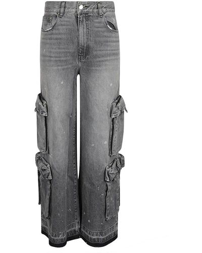 Amiri Baggy Cargo Wide-leg Jeans - Grey