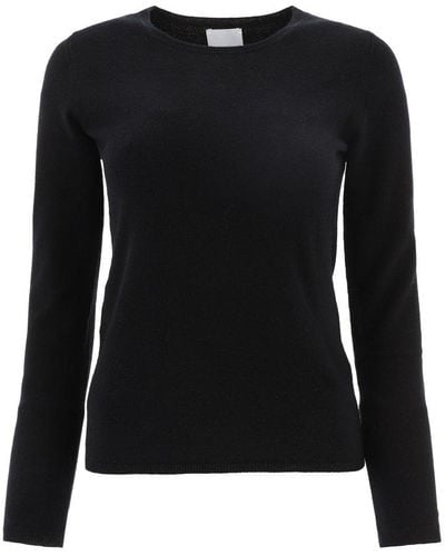 Allude Crewneck Knitted Jumper - Black
