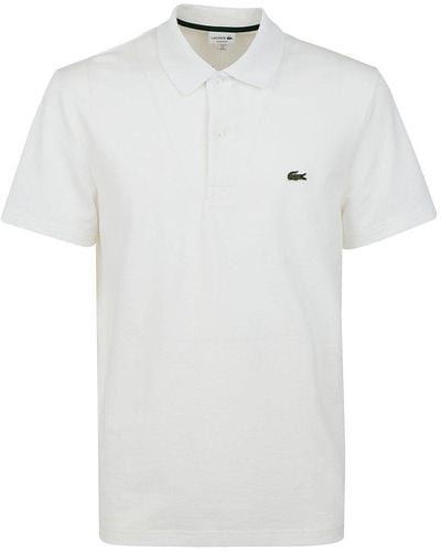 Lacoste Logo-embroidered Short-sleeved Polo Shirt - White