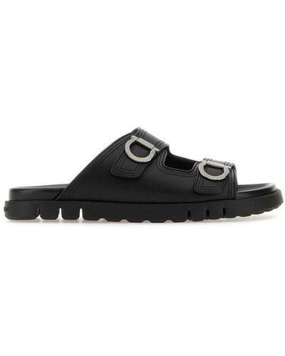 Ferragamo Double-strap Sandals - Black