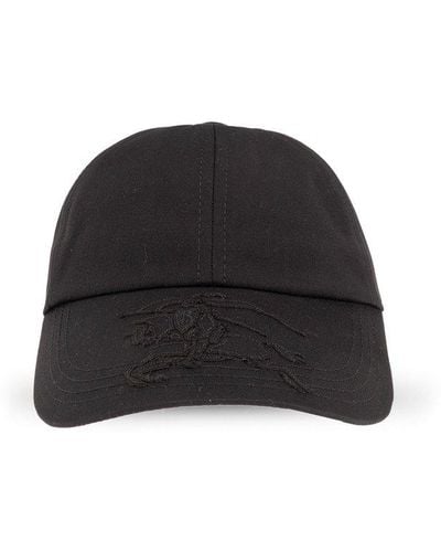 Burberry Equestrian Knight-patch Curved Peak Baseball Cap - Black