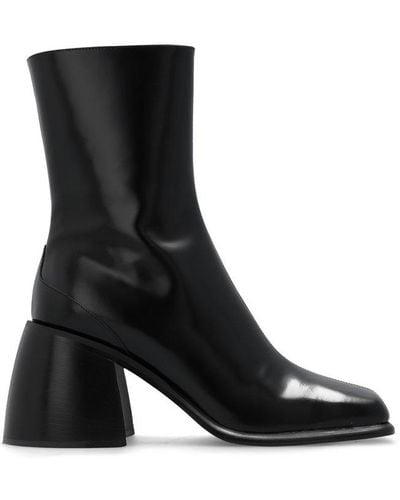 Wandler Ella Square-toe Ankle Boots - Black