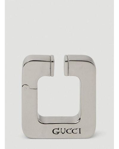 Gucci Chunky Hoop Earring - White