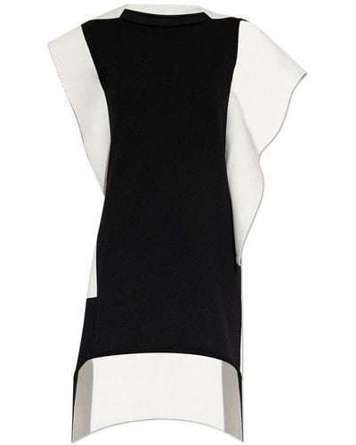 Issey Miyake Dress With Geometrical Pattern - Black