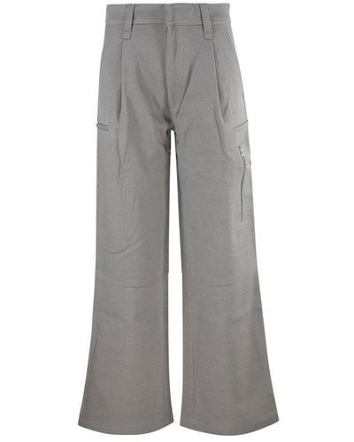 Ami Paris Wide Leg Cargo Trousers - Grey