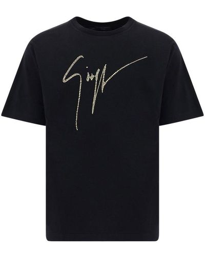 Giuseppe Zanotti Embellished Crewneck T-shirt - Black