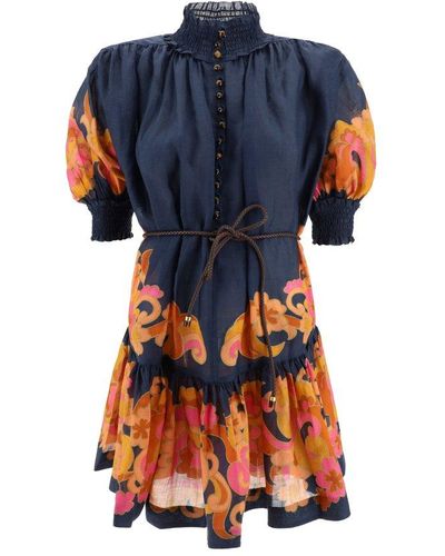 Ginger Lantern Printed Cotton Mini Dress